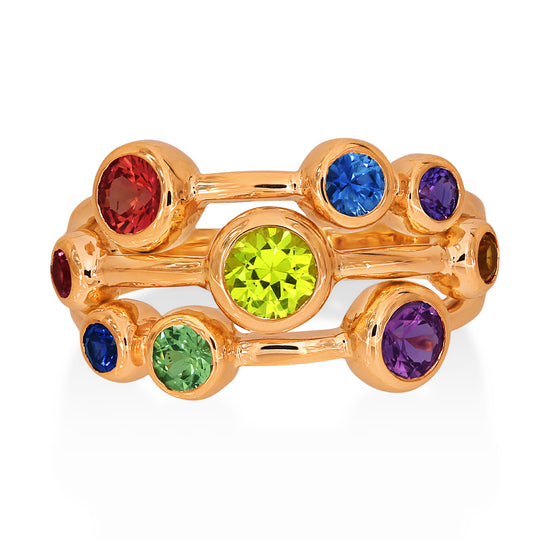 Multi-colour Sapphire Ring
