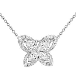 18k White gold and Diamond Butterfly Pendant