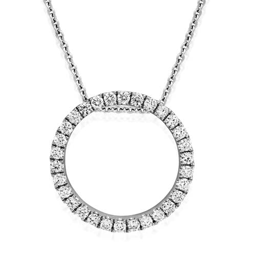 18k White Gold Diamond Pendant