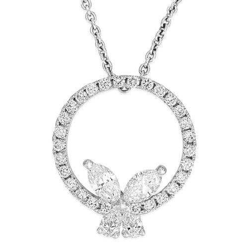 18k White gold and Diamond Pendant
