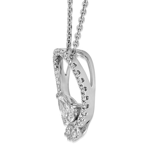 18k White gold and Diamond Pendant