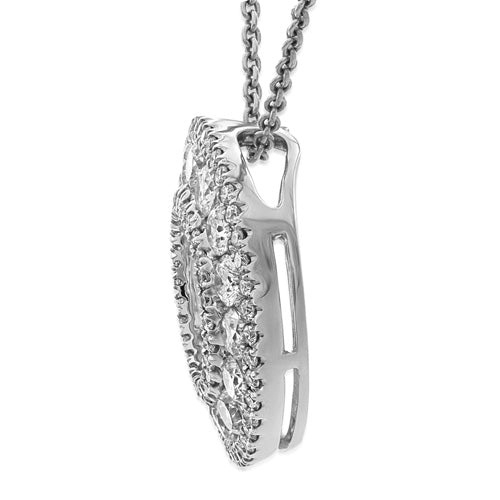 18k White Gold & Diamond Halo of Brilliance Pendant